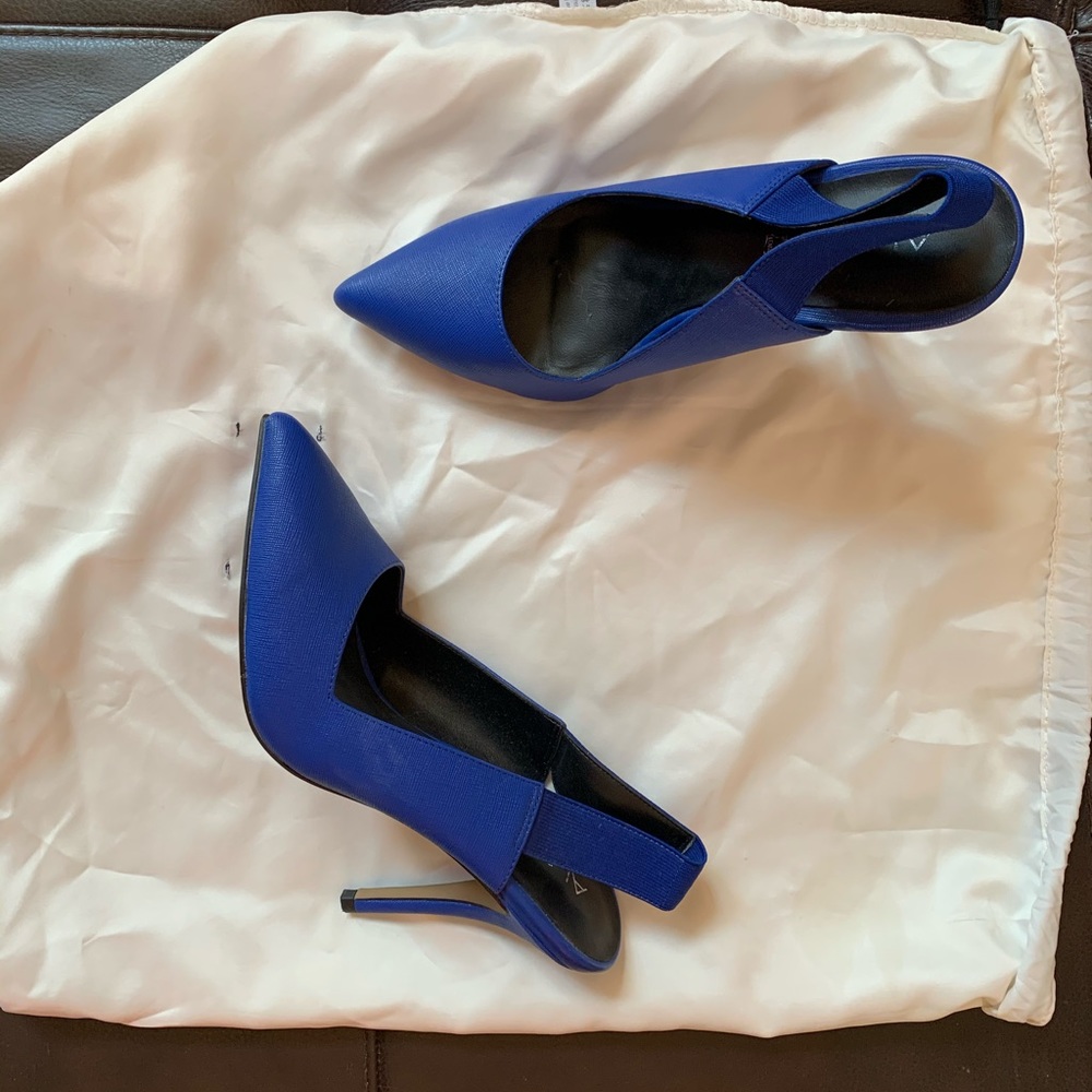 Deep blue heels!